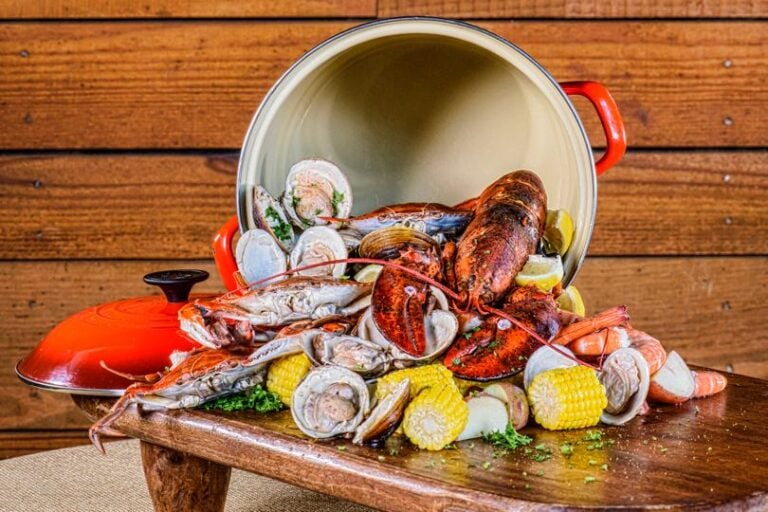 Lobster bake at wedding