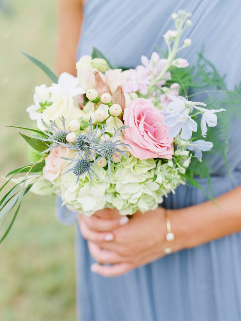 Spring Bridesmaid Bouquet English Garden Casey Rose Photography