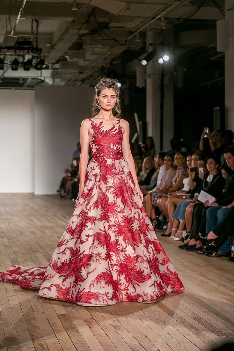 statement wedding dresses from NY Bridal market, Red Pattern by Lazaro