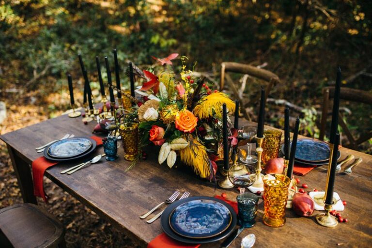 Warm Holiday table decor inspiration, SarahDambraPhotography