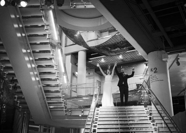 The Bride and Groom! Malia and Spike’ Modern Science Wedding Day! Amaris Photo