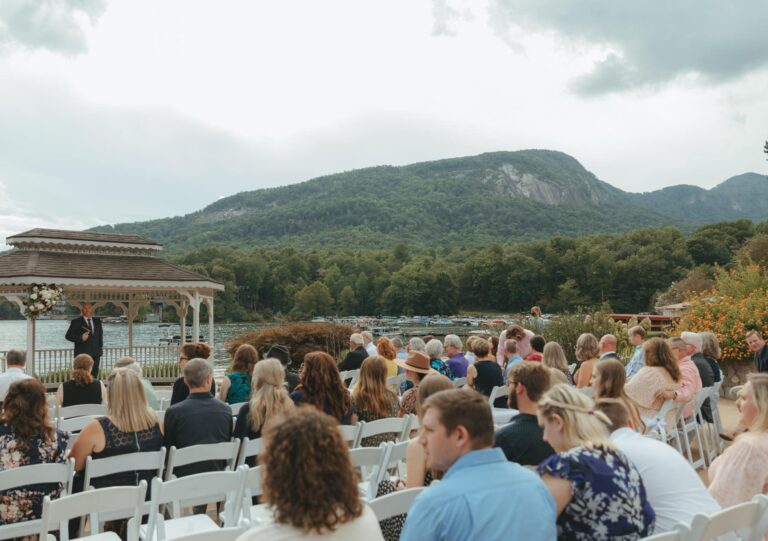 mountain rumbling bald outdoor wedding ceremony
