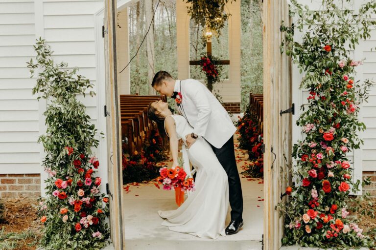 bride and groom chapel photography