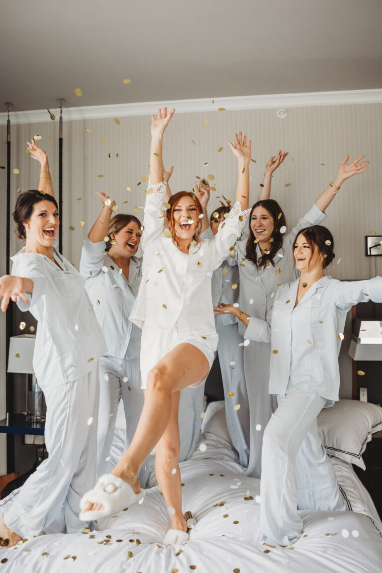 bridesmaid pj photo shoot