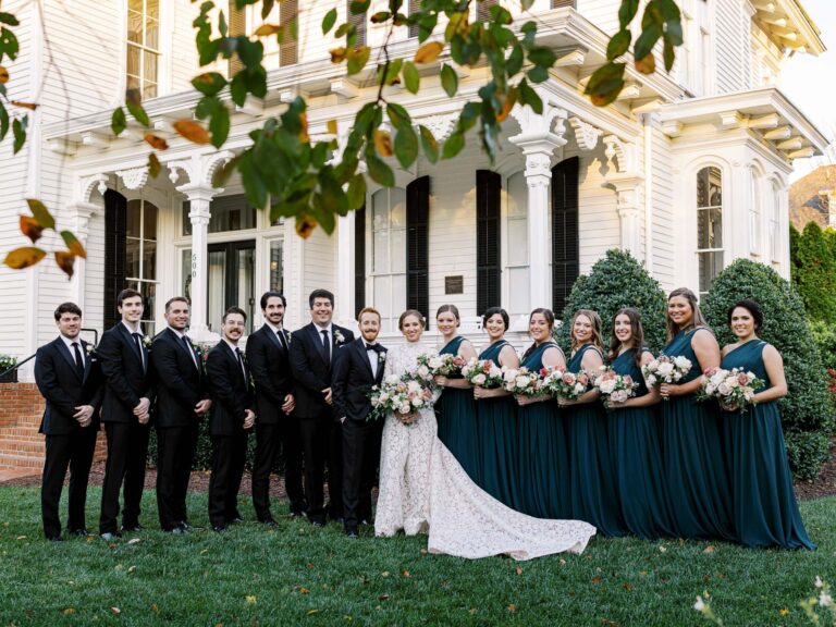Classic Timeless Wedding Party Portrait