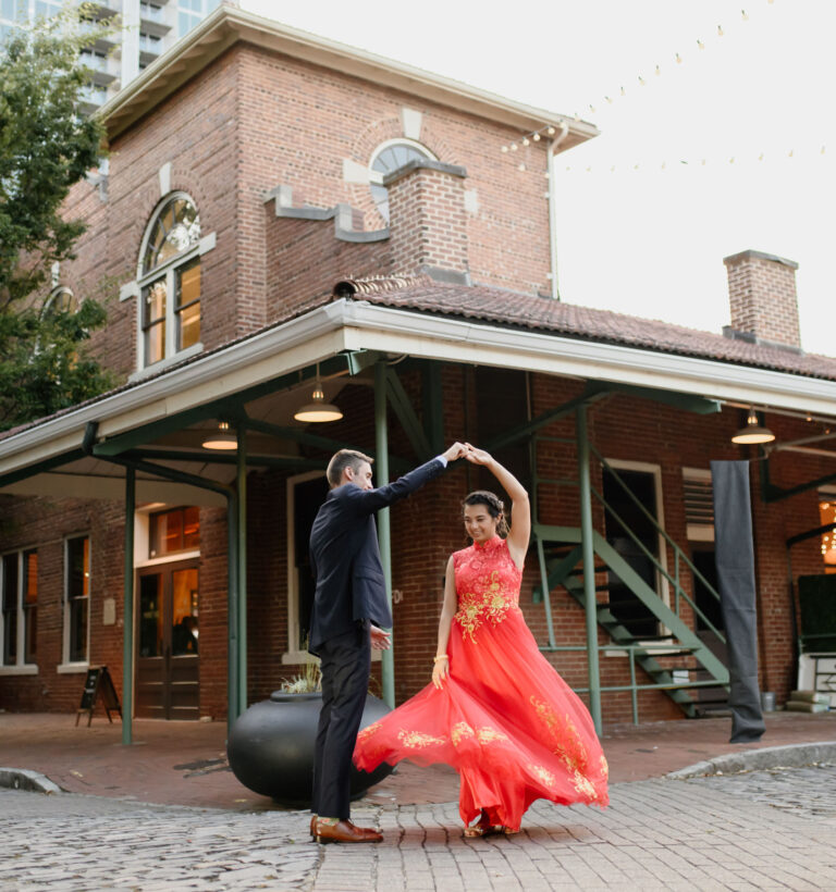 Bride and groom candid portraits