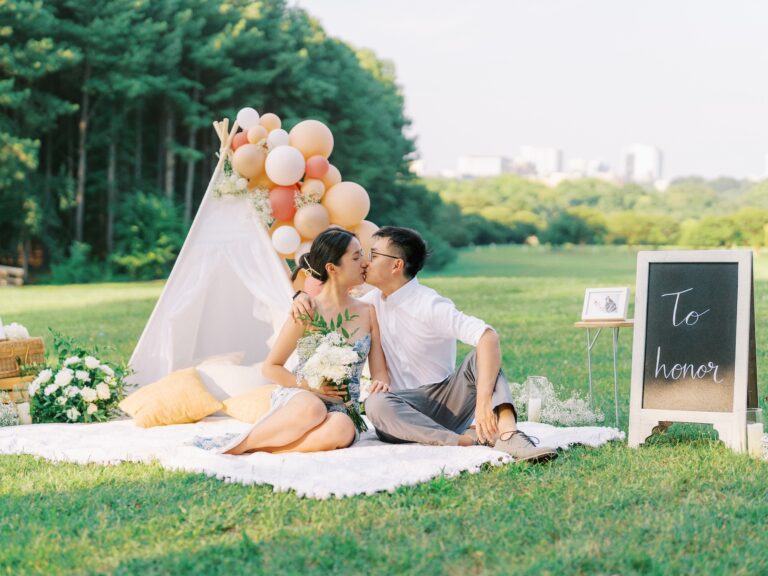 A wedding proposal in Raleigh NC