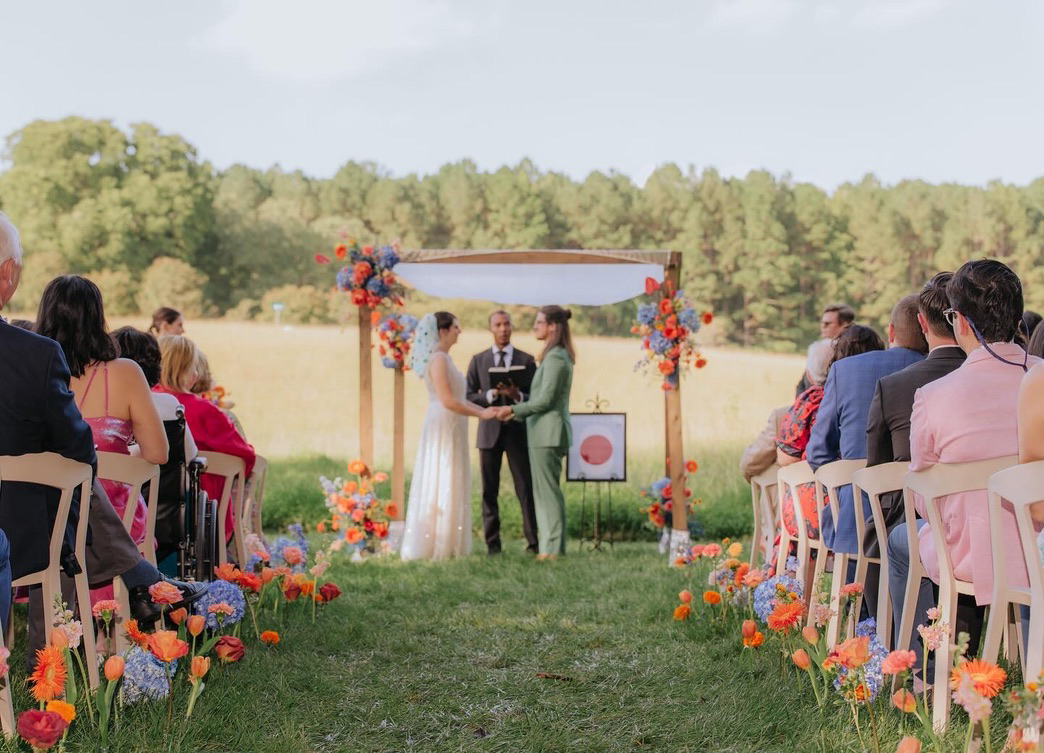Spring wedding florals
