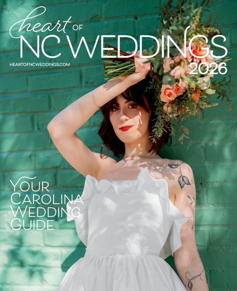 Cover of Heart of NC Weddings Magazine