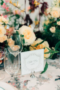 Wedding table signage