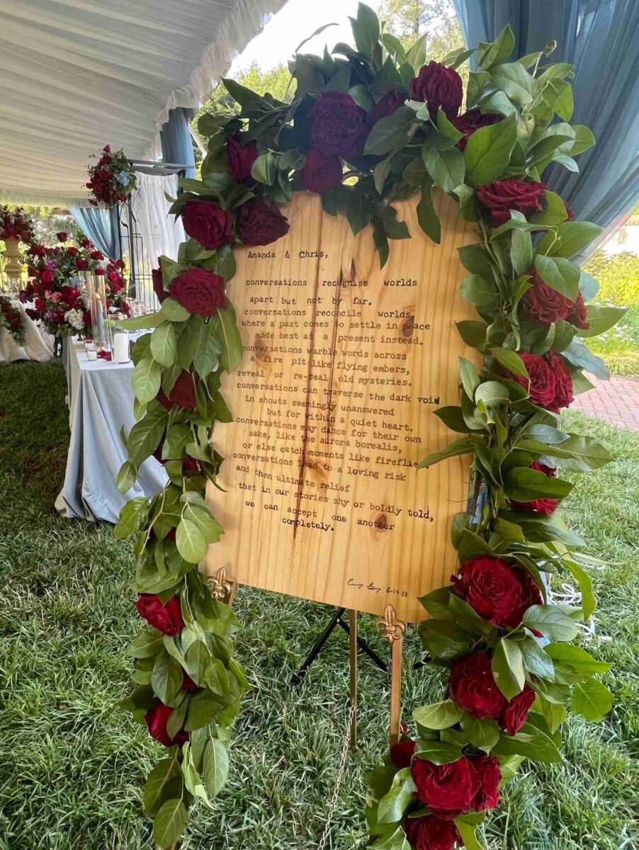 Custom wedding poetry