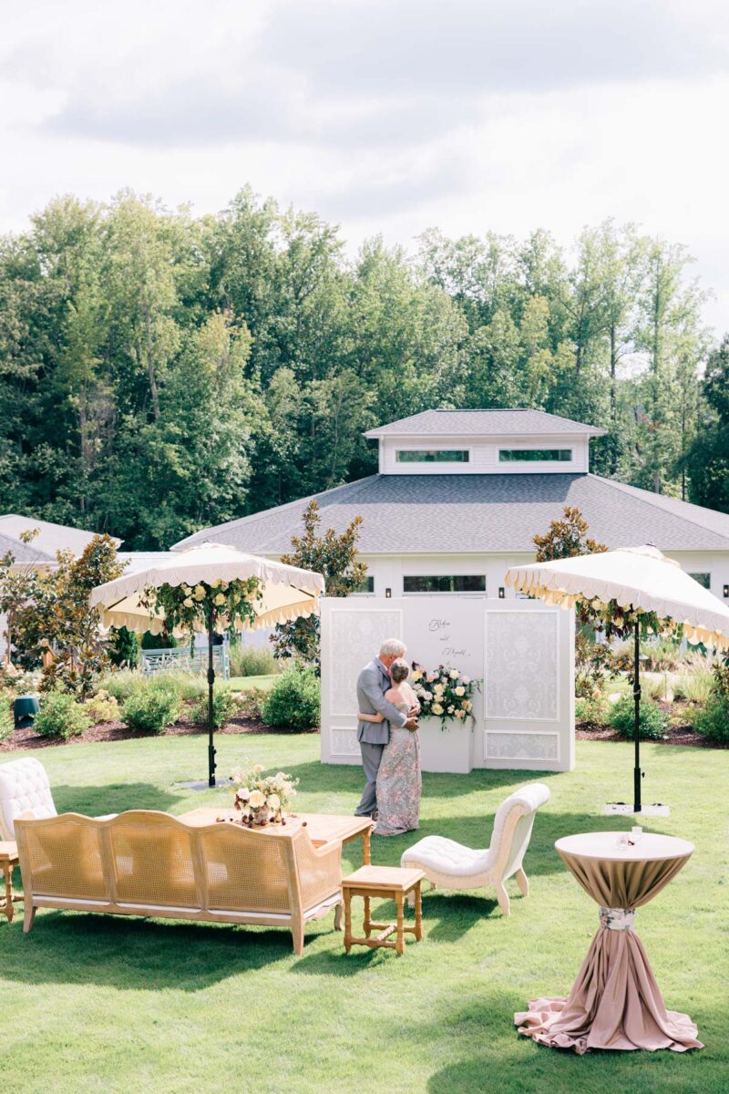Outdoor cocktail hour in NC