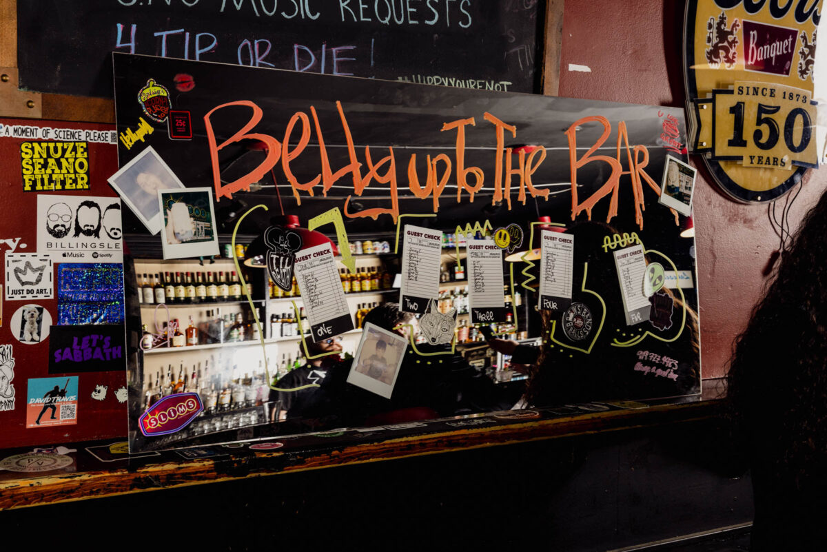 Alternative wedding decor and signage