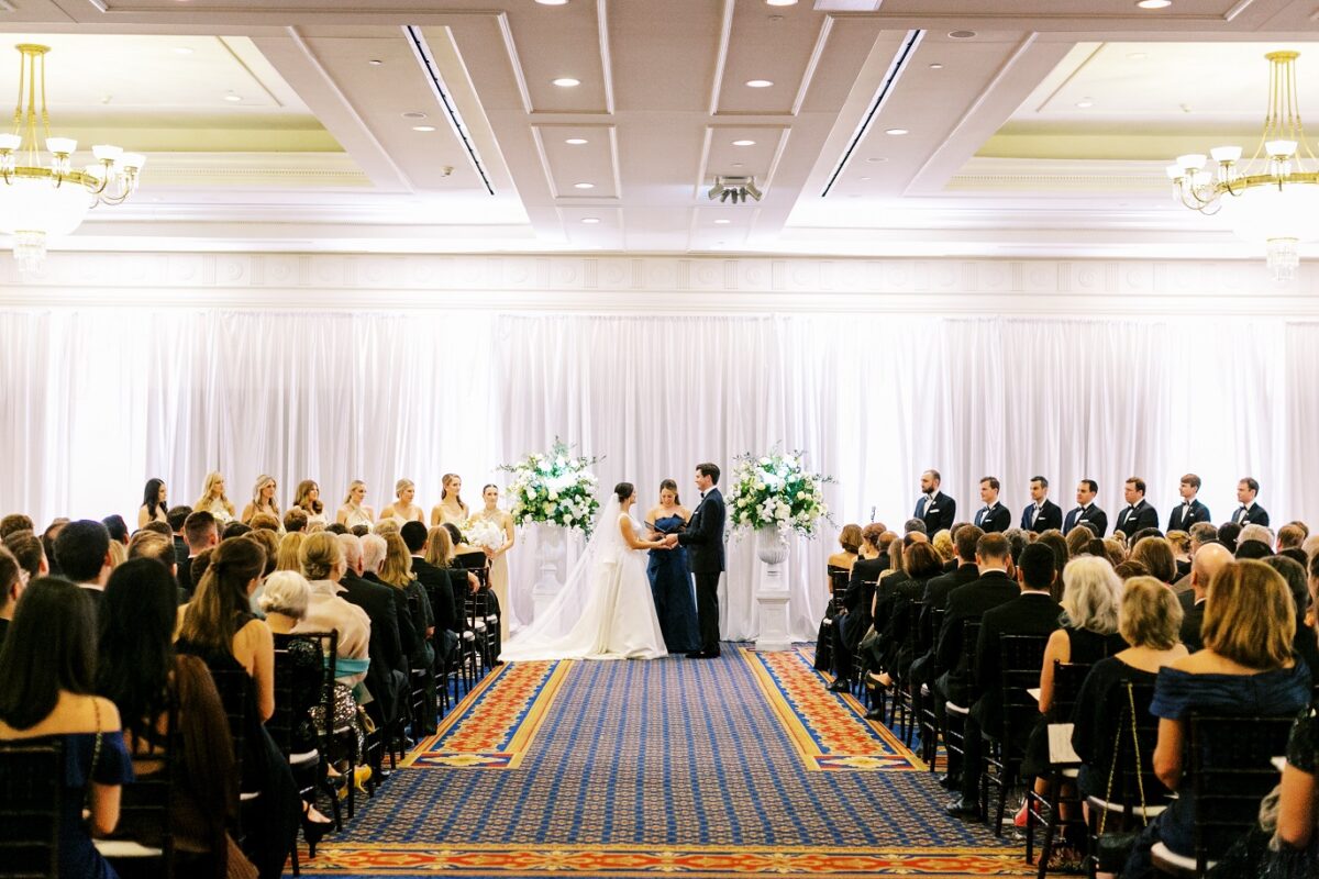 Sophisticated hotel wedding ceremony