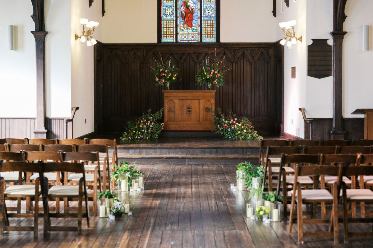 Modern wedding floral design