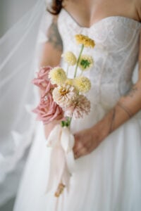 Bright summer wedding bouquets