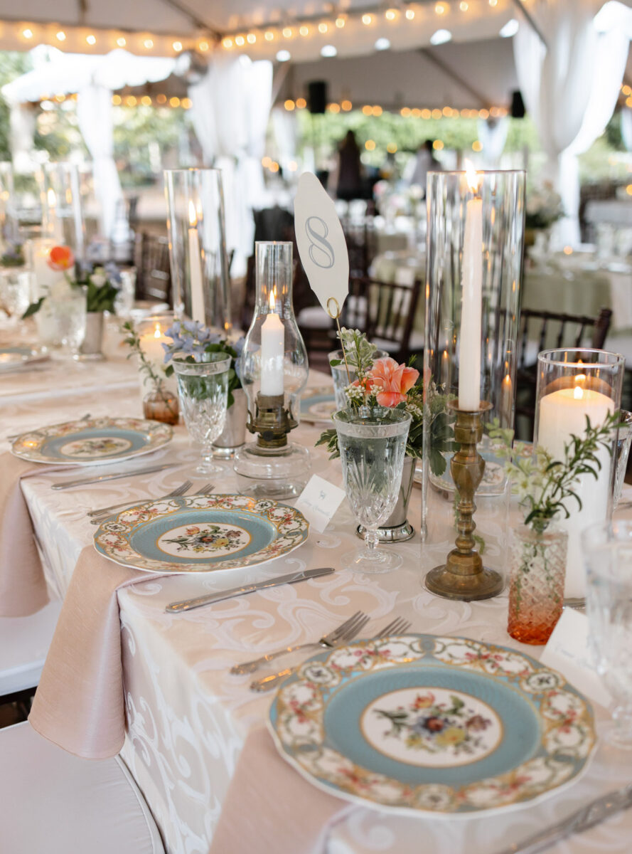 Floral wedding china