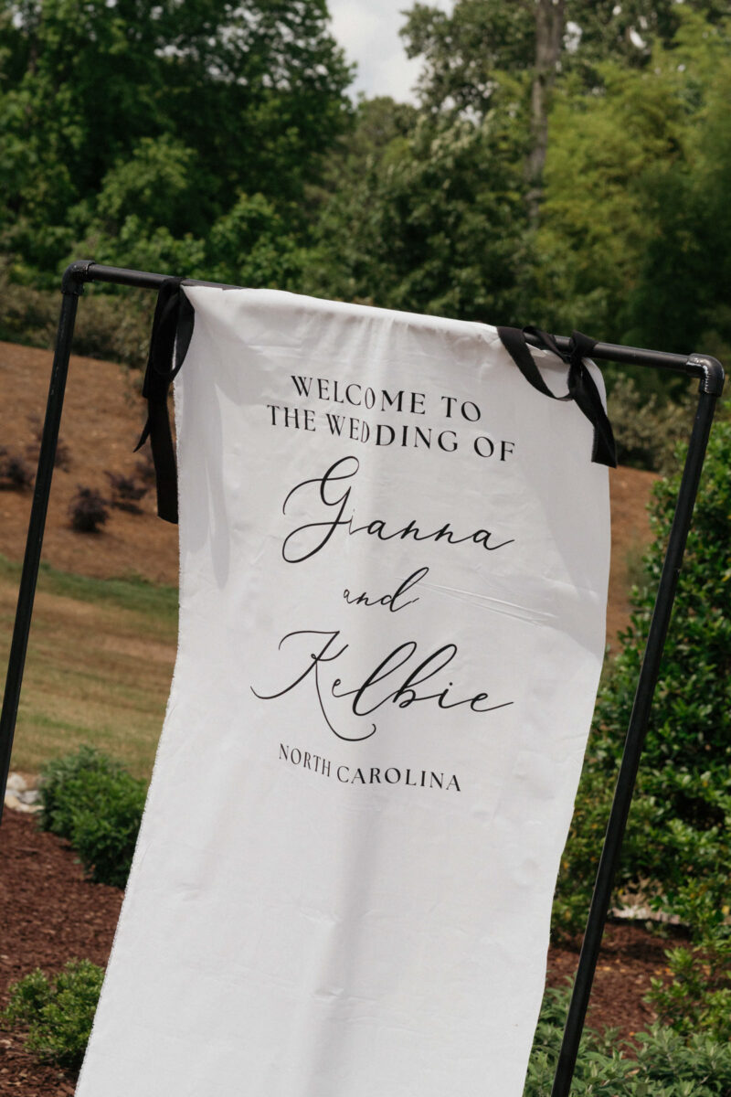 Custom wedding signage